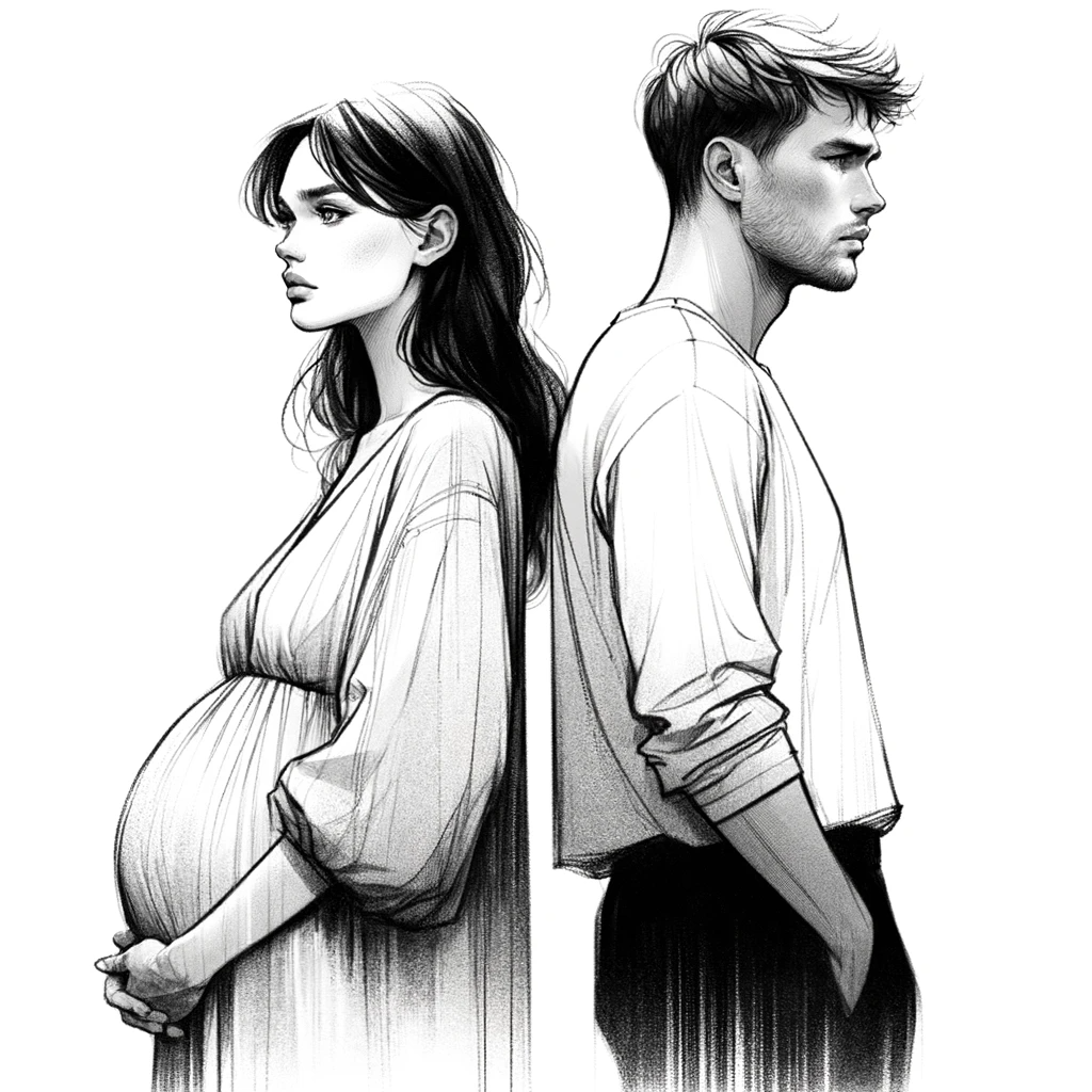 Zwanger en uit elkaar